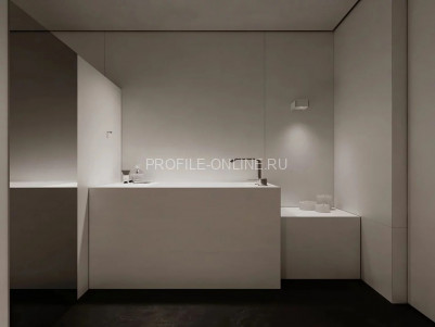 Теневой плинтус потолочный 42.5х37 мм под подсветку алюминиевый Laconistiq Gips Ultra без покрытия 300 см