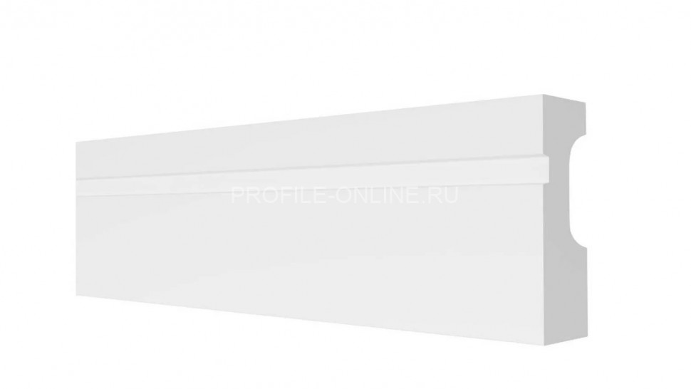 Декоративный молдинг 70х19 мм Decor-Dizayn DD01 полистирол белый, под покраску 2 м