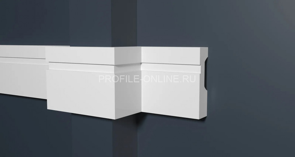 Декоративный молдинг 70х19 мм Decor-Dizayn DD01 полистирол белый, под покраску 2 м