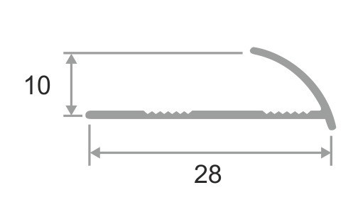 С-профиль алюминиевый 10 мм ПО-9 черный муар 2,7 м