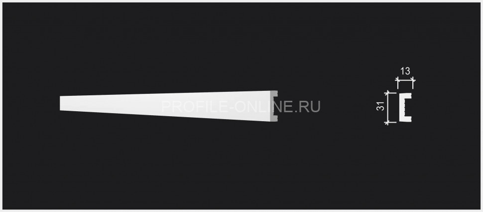 Декоративный молдинг 30х13 мм Decor-Dizayn DD626(3m) полистирол белый, под покраску 3 м