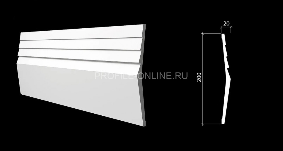 Отделочная стеновая декоративная панель 3D 200х20х3000 мм Decor-Dizayn DD929(3m) из полистирола белая, под покраску 3 м