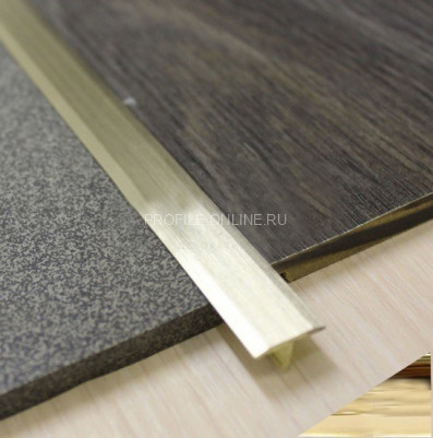 T-профиль латунный 14 мм ЛТ-15 полированный 270 см