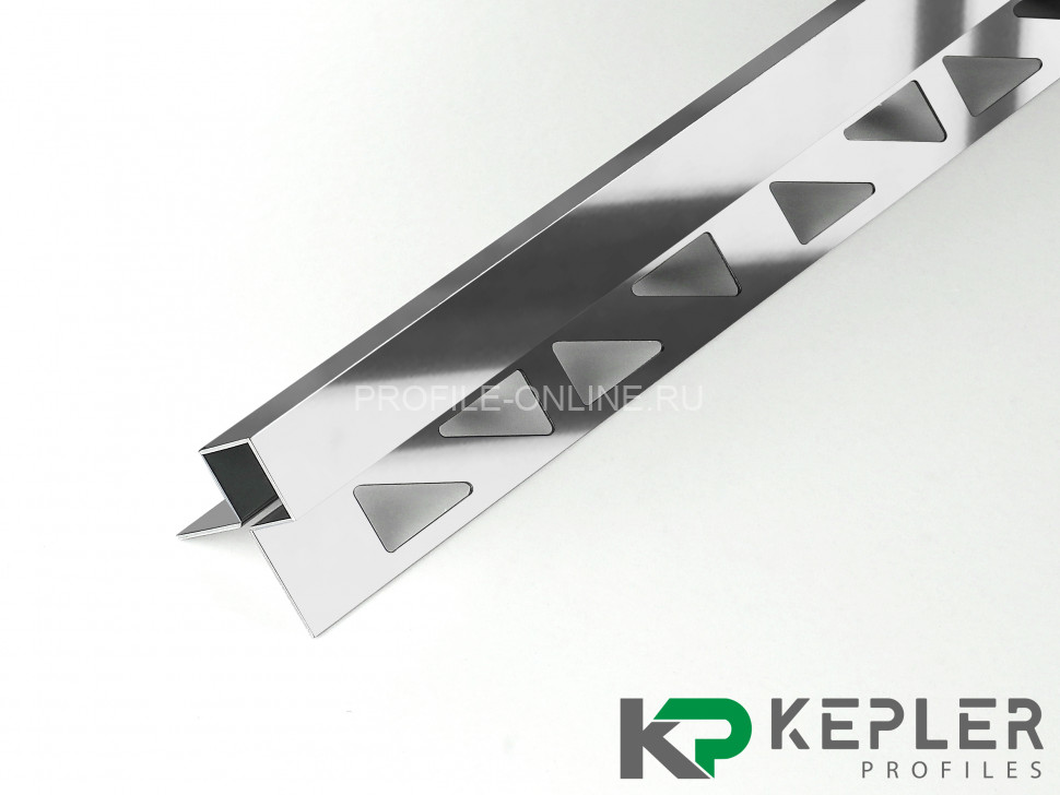 Закладной профиль квадрат 10х10 мм из нержавеющей стали SS 304 FSBP020-10-P S.S.304 полированный 2.7 м