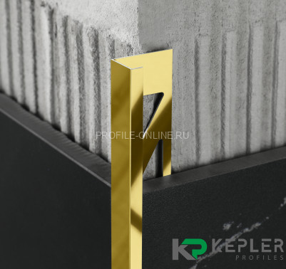 L-образный профиль 10х5 мм из нержавеющей стали SS 304 FSBP130-10 GP S.S.304 золото полированное 2.7 м