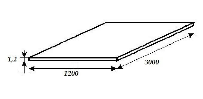 Лист алюминиевый Квинтет АМГ2НР 1200х3000х1,2 мм