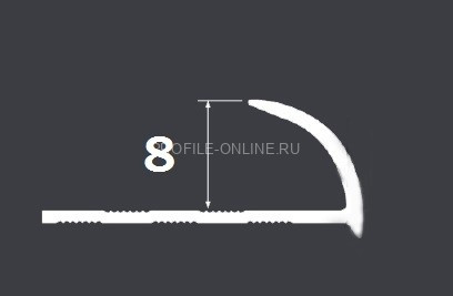 Алюминиевый С-образный профиль гибкий 8 мм PV10-03 eco серебро блестящее 2,7 м