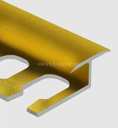 Алюминиевый Т-образный профиль гибкий закладной 14 мм PV43-04 золото матовое 2,7 м