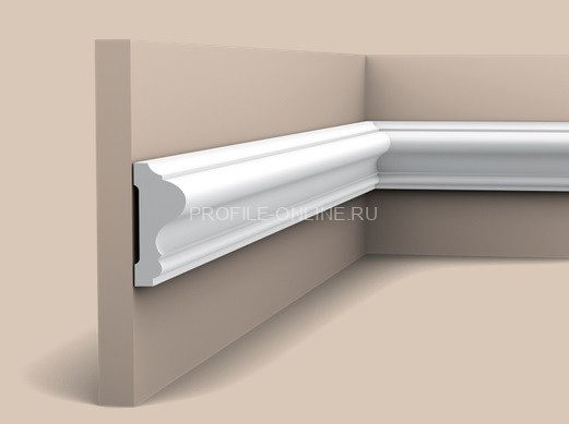 Декоративный гибкий молдинг Orac Decor Purotouch P8020F белый полиуретановый 60х26 мм 200 см