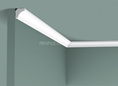 Гибкий потолочный плинтус Orac Decor Purotouch C250F белого цвета из полиуретана 16х16 мм 200 см