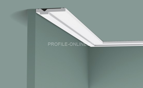 Потолочный плинтус Orac Decor Duropolymer CX161 белого цвета из полистирола 13х69 мм 200 см