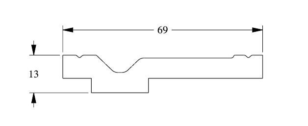 Потолочный плинтус Orac Decor Duropolymer CX161 белого цвета из полистирола 13х69 мм 200 см