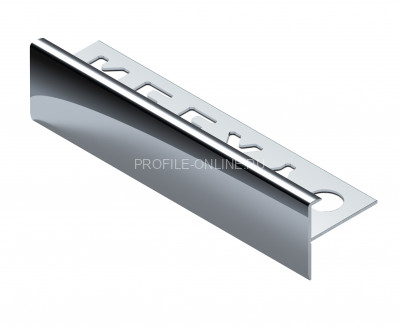 F-образный профиль алюминиевый 10 мм NEEXY PV53-03 BS серебро блестящее 2.7 м
