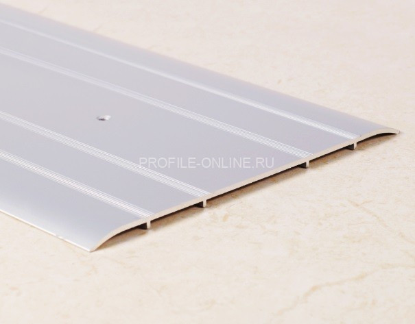 Одноуровневый порог алюминиевый 150 мм ПО-150 серебро матовое 2,7 м