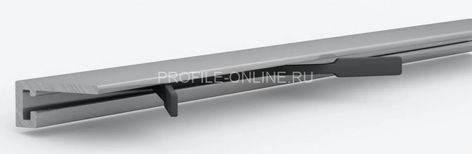 Алюминиевый микроплинтус скрытого монтажа 5х11 мм Laconistiq micro 11 mini серебро 200 см