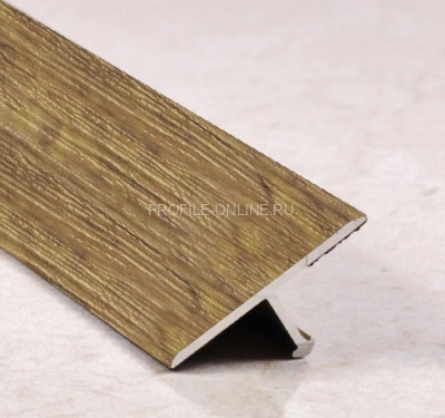 Т-профиль алюминиевый ламинированный 26 мм ПТ-26 203 Дуб тёмный 2,7 м