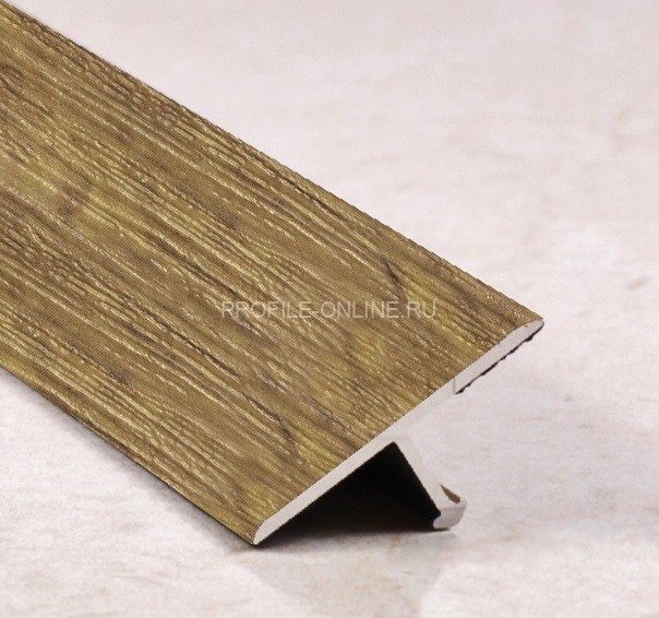 Т-профиль алюминиевый ламинированный 26 мм ПТ-26 203 Дуб тёмный 2,7 м