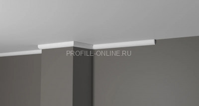Декоративный плинтус для потолка 19х12 мм Decor-Dizayn DD02 полистирол белый, под покраску 2 м