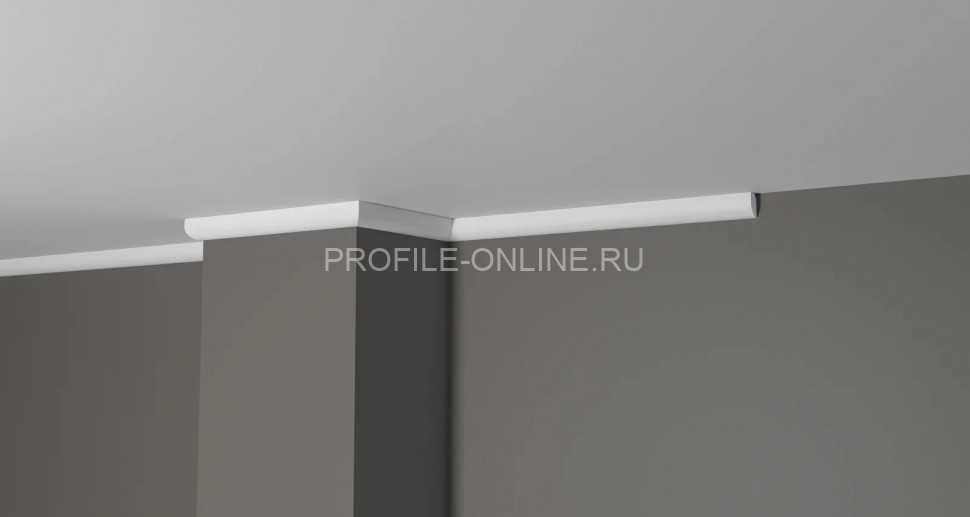 Декоративный плинтус для потолка 19х12 мм Decor-Dizayn DD02 полистирол белый, под покраску 2 м