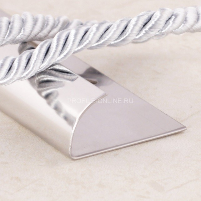 Нержавеющий С-профиль стальной SR001-12H серебро глянец 2,7 м