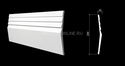 Отделочная стеновая декоративная панель 3D 200х20х2000 мм Decor-Dizayn DD929 из полистирола белая, под покраску 2 м