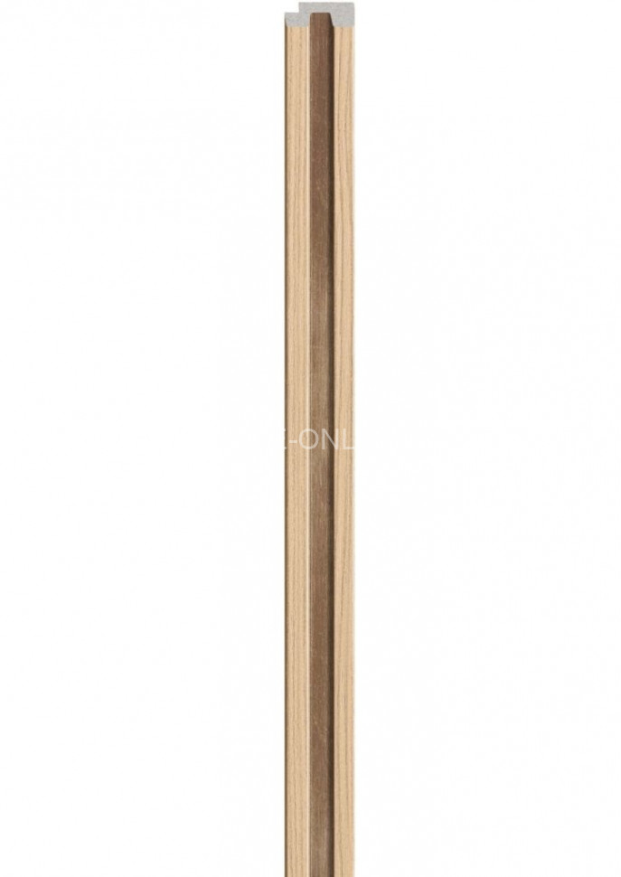 Правая планка-рейка для стеновой реечной панели VOX LINERIO S-LINE дерево 2650х35х12 мм