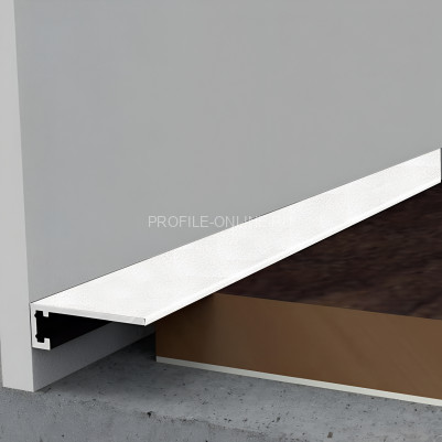 Микроплинтус из алюминия щелевой 6х20 мм Диал МП-6-3м 2336 белый муар RAL 9016 3 м