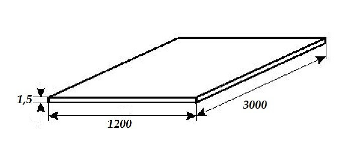 Лист алюминиевый Квинтет АМГ2НР 1200х3000х1,5 мм