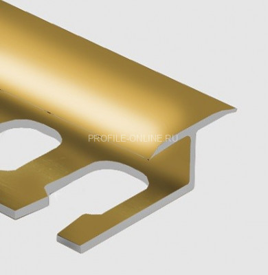Алюминиевый Т-образный профиль гибкий закладной 14 мм PV43-05 золото блестящее 2,7 м