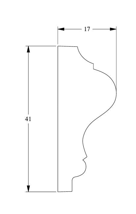 Декоративный гибкий молдинг Orac Decor Purotouch P8030F белый полиуретановый 41х17 мм 200 см