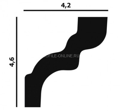 Потолочный плинтус Перфект Плюс P39 46 мм 200 см белый из ударопрочного полимера
