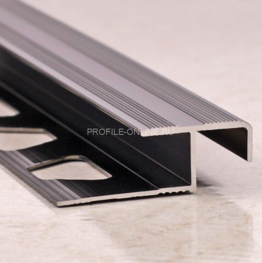 Алюминиевый профиль закладной закладной угловой ПО-183 бронза глянец 2,7 м