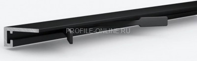 Алюминиевый микроплинтус скрытого монтажа 5х11 мм Laconistiq micro 11 mini черный 200 см