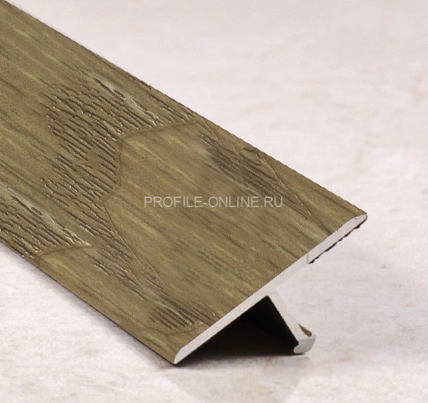 Т-профиль алюминиевый ламинированный 26 мм ПТ-26 204 Дуб 2,7 м