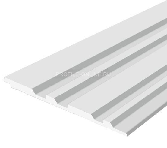 Отделочная стеновая декоративная панель с 3D эффектом Hiwood LV122 NP белая 120х12 мм из фитополимера 2,7 м