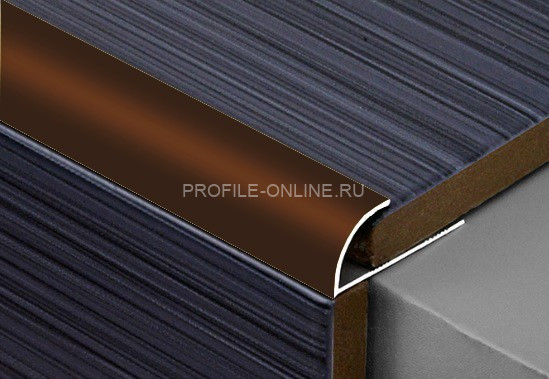 С-профиль алюминиевый 8 мм ПО-8 бронза глянец 2,7 м