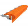 Закладной угловой профиль противоскользящий с резиновой вставкой Fm-10мм оранжевый 2,7 м