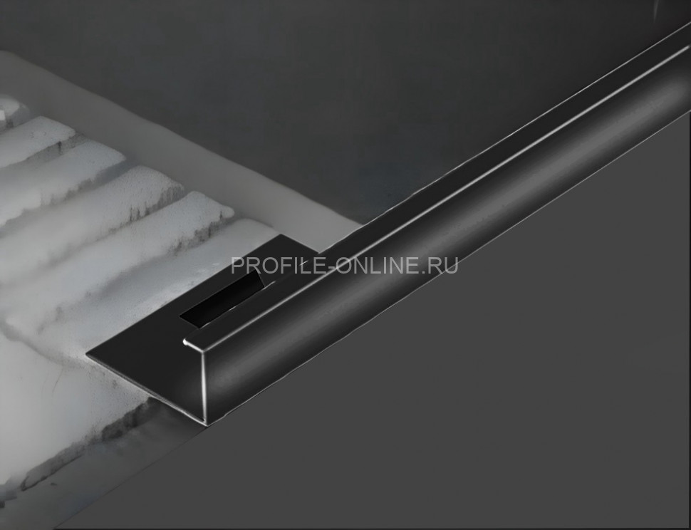 L-образный профиль 10х5 мм из нержавеющей стали SS 304 FSBP130-10 BP S.S.304 черный полированный 2.7 м