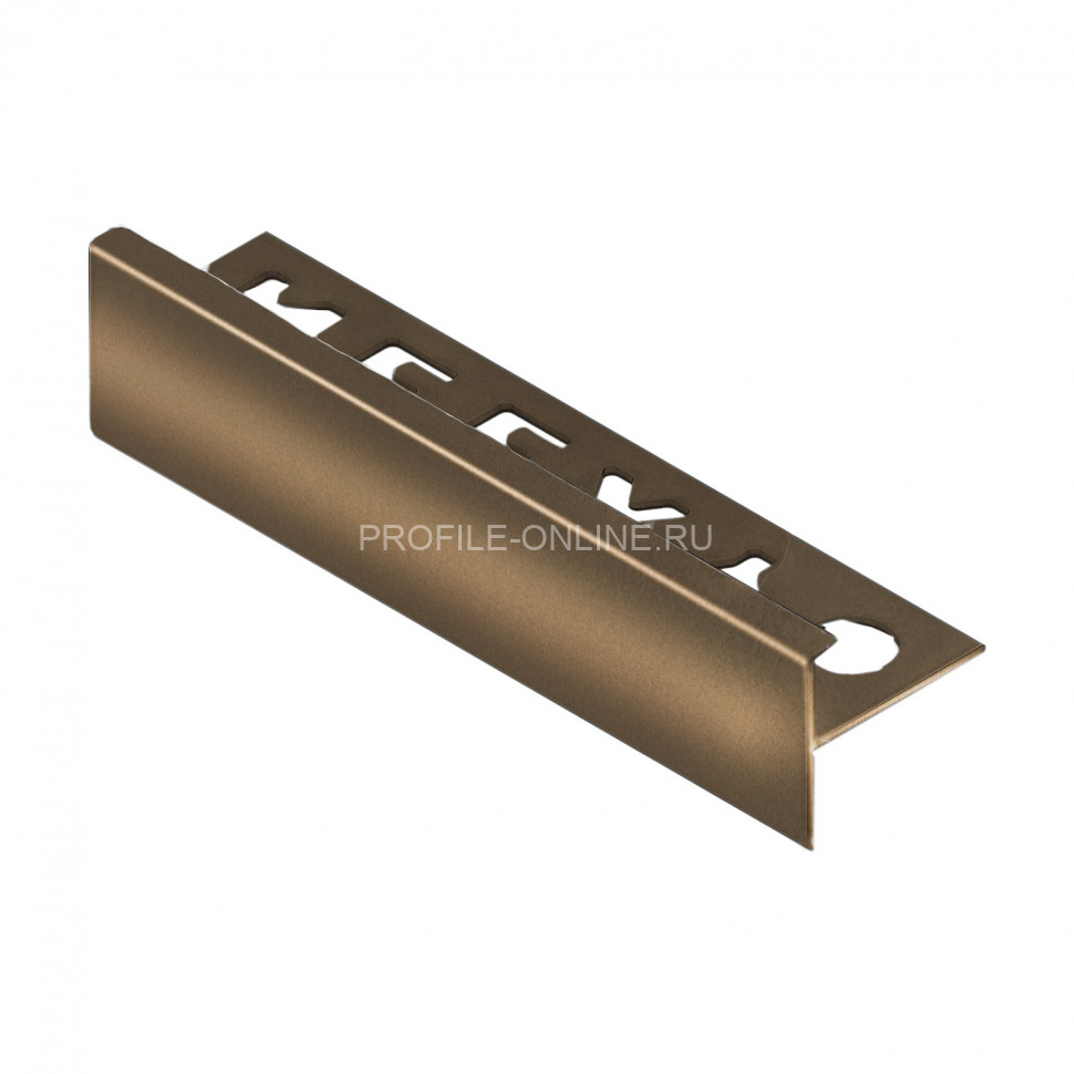 Алюминиевый F-профиль 10 мм NEEXY PV53-48-BBR-D темная бронза блестящая 2.7м