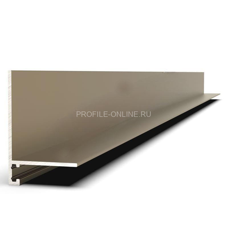 Микроплинтус из алюминия щелевой с заходом на стену 20х32 мм Диал МП-32-2м 2334 шампань 2 м