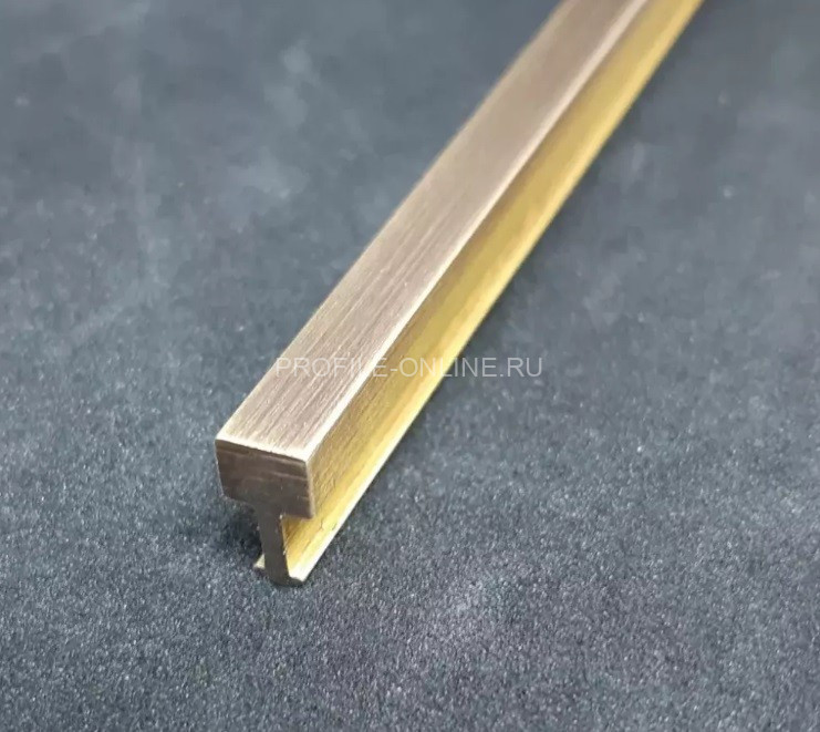 Латунный Т-профиль вставка-разделитель AD 150 OА 15х4,5 антик 2,7м