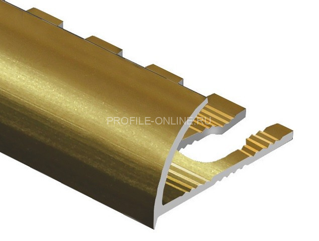 Алюминиевый С-образный профиль гибкий 8 мм PV10-05 eco золото блестящее 2,7 м