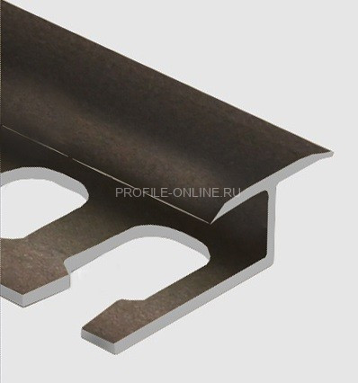 Алюминиевый Т-образный профиль гибкий закладной 14 мм PV43-06 бронза матовая 2,7 м