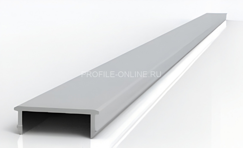 Профиль заглушка алюминиевый под ДСП 16 мм Диал СТП-004 серебро 3 м