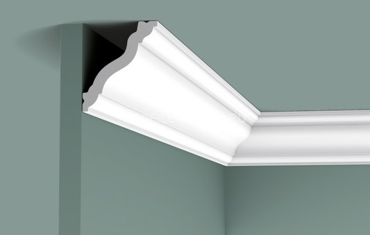 Потолочный плинтус Orac Decor Duropolymer CX177 белого цвета из полистирола 60х70 мм 200 см