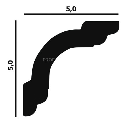 Потолочный плинтус Перфект Плюс P42 50 мм 200 см белый из ударопрочного полимера