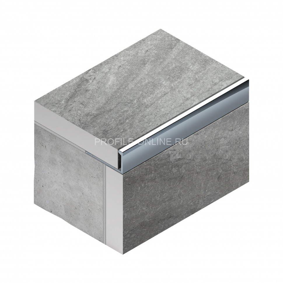 L-образный профиль алюминиевый 8 мм NEEXY PV01-17 BT титан блестящий 2.7 м