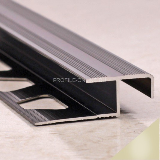 Алюминиевый профиль закладной закладной угловой ПО-183 бронза матовая 2,7 м