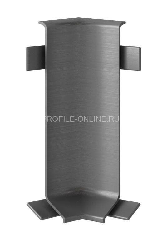 Угол 10х60 мм внутренний алюминиевый для плинтуса Laconistiq Adhesive 60 серебро