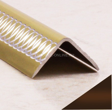 Алюминиевый уголок 15х15 мм ПН-15х15 гравировка бронза глянец 2,7 м